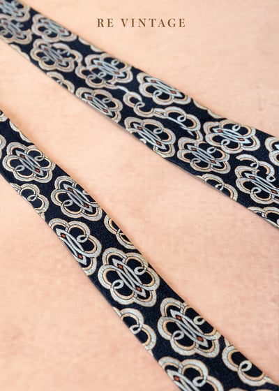 Navy Floral Block Tiles 美領帶7