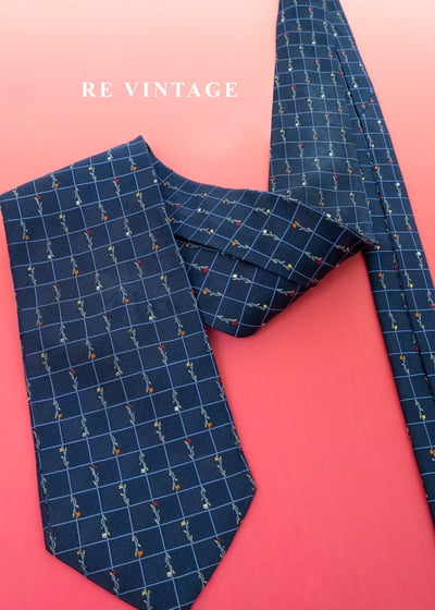 方格裡的春天 - 玫瑰花園領帶4