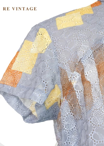 幾何迷蹤 - 藍灰色蕾絲旗袍洋裝5