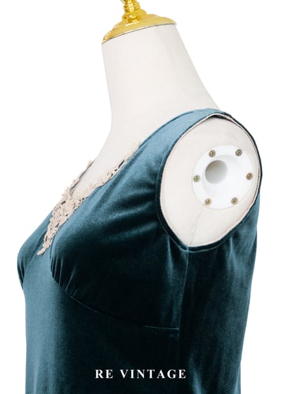 套裝組合 -深湖水綠壓褶絨布背心8