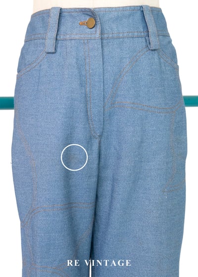 香港製 - 裁縫師的草稿幾何車線單寧長褲（28"）6
