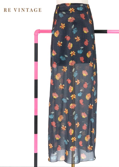 鮮明奪目繁花長裙（28"）1