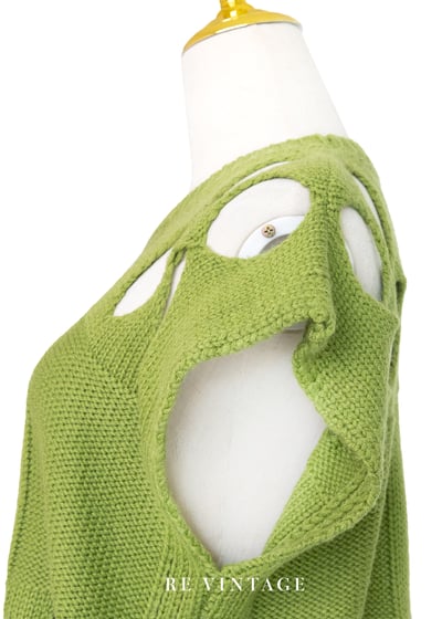 Jelly Green 四片幸運草簍空針織上衣12