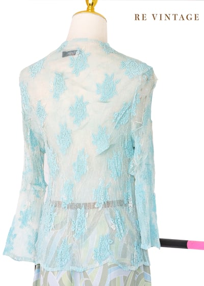 微光地中海顯白有氣質的網紗上衣10