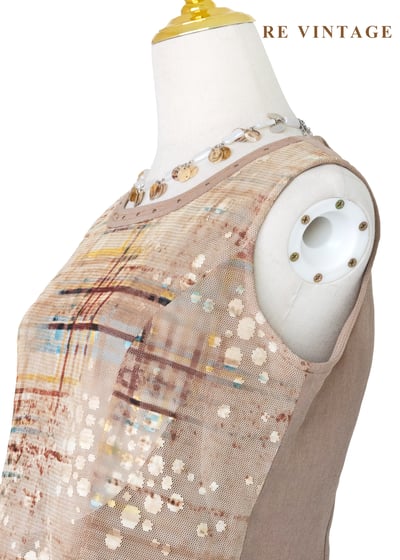 彩漆霧光格紋背心9