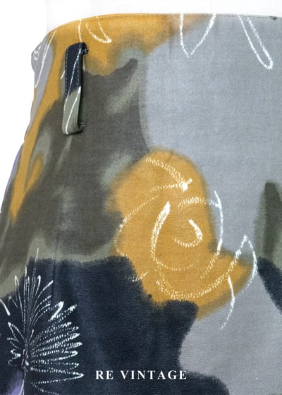 藝術家的調色盤暈染花卉窄裙（26-28"）5