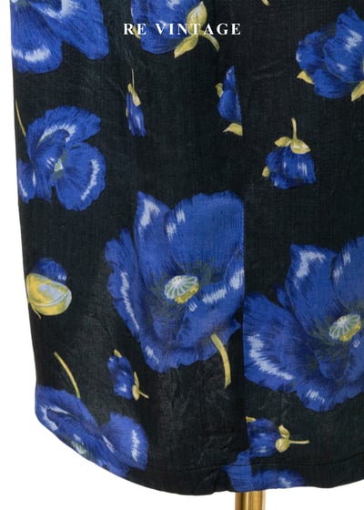 夜花藍調寬版洋裝14