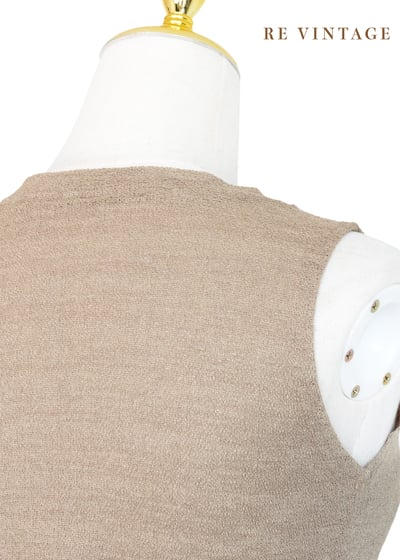 咖啡牛奶色木珠小花小背心10