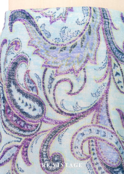 水藍流動花紋蔓延及膝裙（24-28"）5