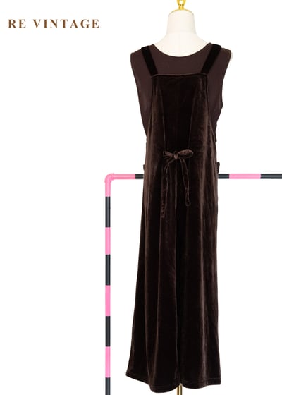 香港製 - 泰迪熊熊深棕毛絨大口袋連身長洋裝11