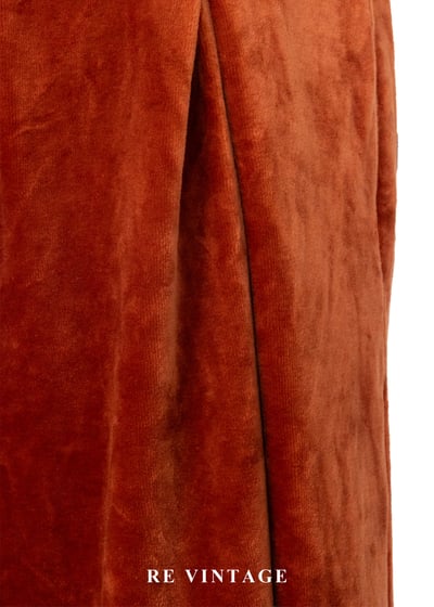 紅調暖橘色高腰寬版絨布長褲（24-28"）6
