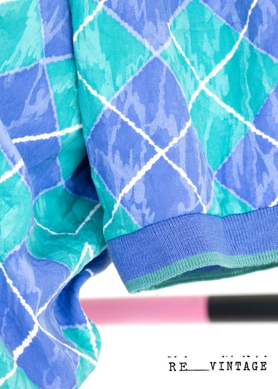 『紐約寶物』藍綠色菱格雙排釦超美上衣6