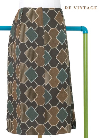 森林裡的國際象棋 - 幾何菱格紋美裙（29"）7