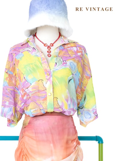 印象派的晨曦 - 彩繪水彩藝術襯衫1