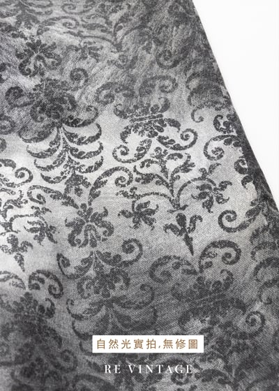 灰色系華麗印花低腰小喇叭褲12