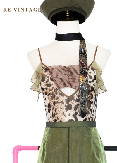 野性秩序 - 甜辣森林荷葉豹紋細肩帶上衣3