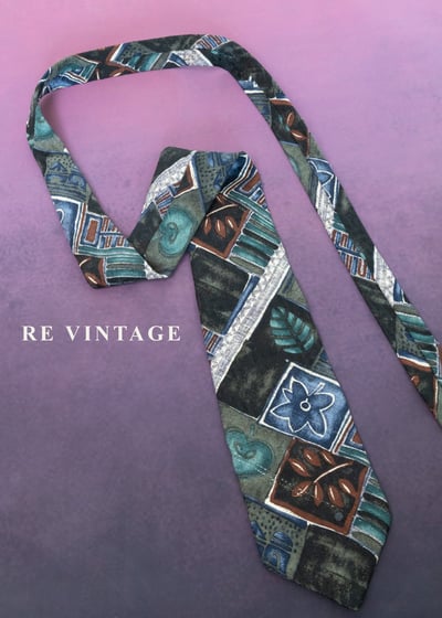 建築磚紋拼貼領帶7