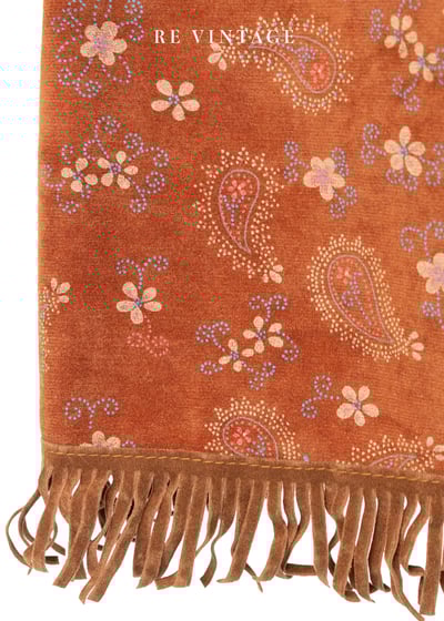 橘棕色變形蟲小花流蘇美裙（20-33"）6