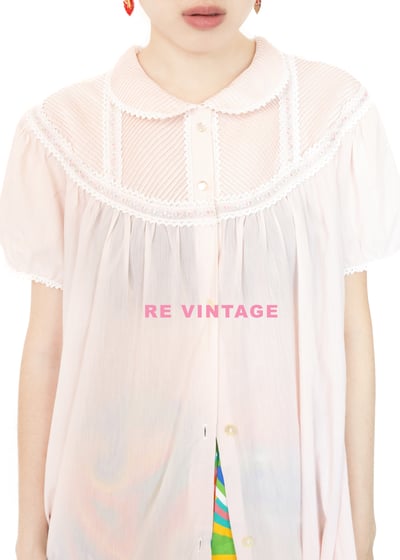 『紐約寶物』Nightshirts 淡粉色小小花刺繡上衣洋裝3