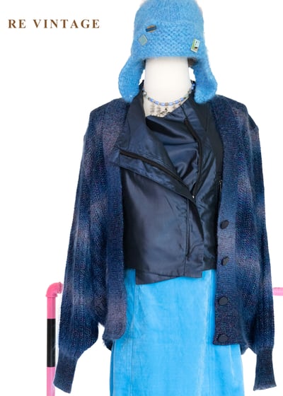 日本製 - 午夜星雲混色針織毛衣外套5