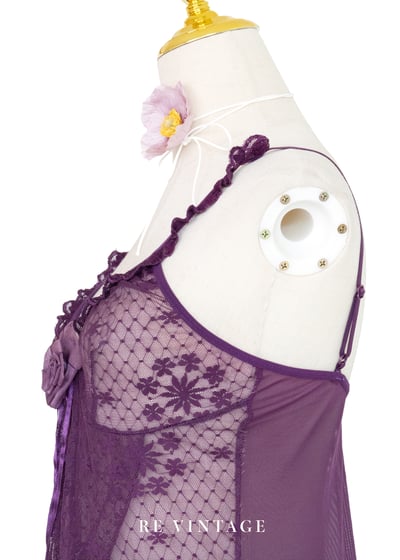 紫夜玫瑰透膚蕾絲背心9