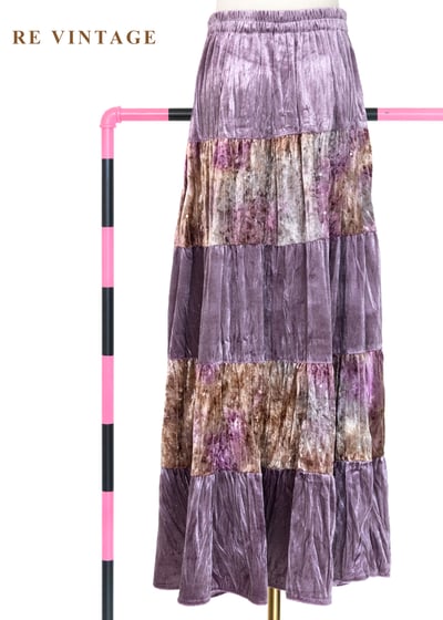 暈染金屬光層次絨布長裙（25-34"）7