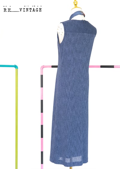 氣質の亞麻藍長洋裝6