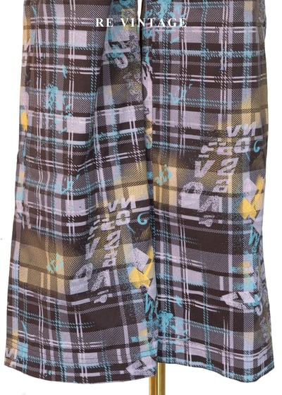 解構噴漆格紋直筒褲（28"）4