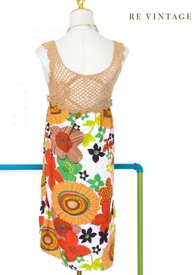 盛夏花朵鉤針花朵迷你洋裝11