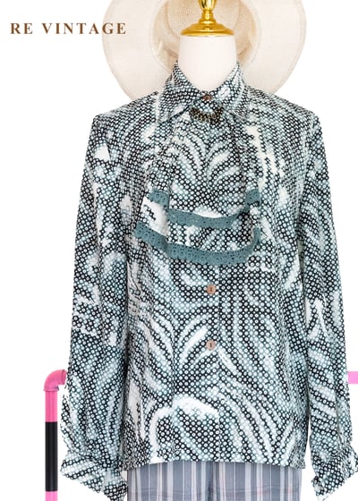 墨葉瀰漫點紋襯衫1