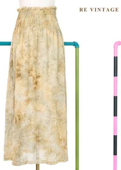 黃棕色霧氣自然暈染長裙（22-28"）7