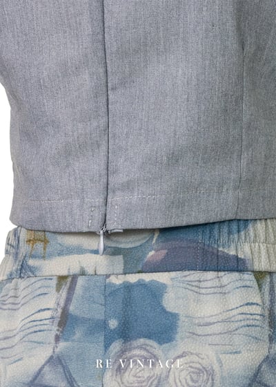 質感單品 - 俐落方領短版灰色背心9