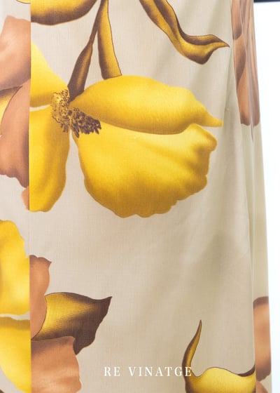 Made in USA - 奶茶色大黃花彈性洋裝4