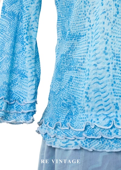 水仙藍蛇紋罩衫上衣8