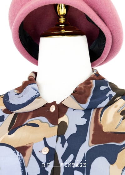 藍紫色水墨藝術長袖襯衫2