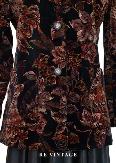 日本製 - Mosaic Garden 數位像素花朵西裝外套3