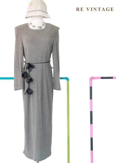 質感單品 - 麻花灰高級浪漫感洋裝1