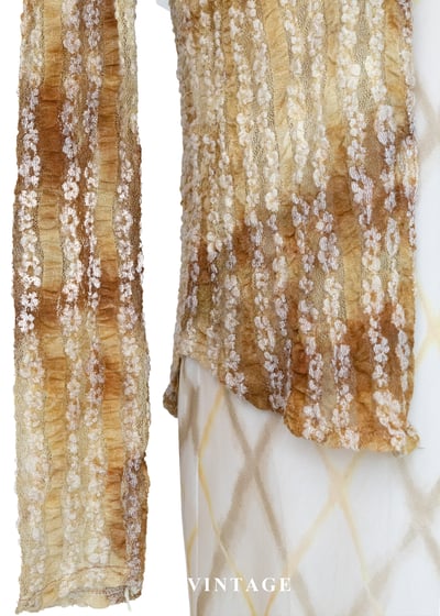 蜂蜜褶光小花上衣6