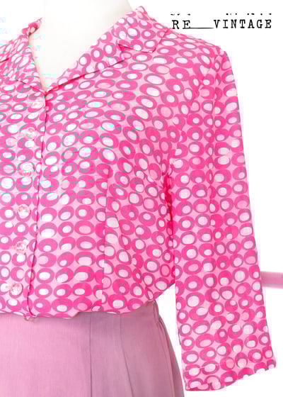 螢光粉普普風圖騰雪紡上衣6