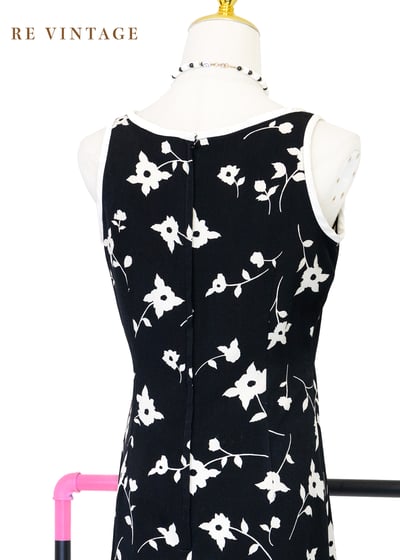 氣質單品 - 黑白小花迷人夏日洋裝12
