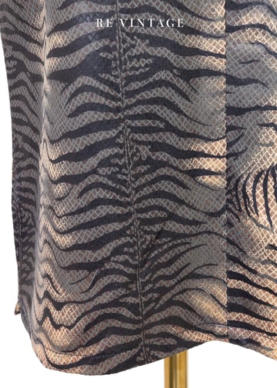 迷幻野光動物紋光澤及膝裙（27"）6