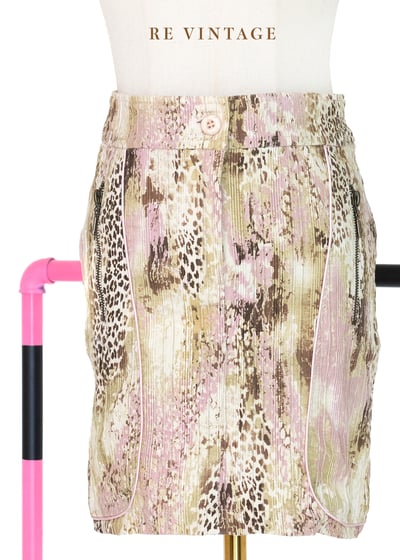 套裝短裙 - 日落柔粉豹影短裙（26-27"）1