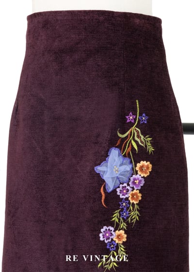 秋冬必備單品 - 紫光花束柔軟短裙（26"）3