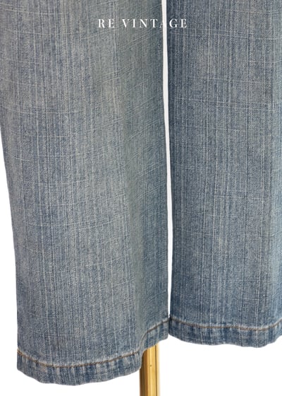 Deep Green 帥氣刷色直筒牛仔褲6