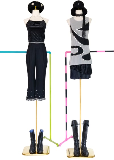 銀光軌跡閃亮流蘇七分褲(26")2