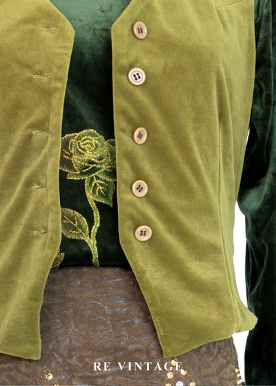 柔亮黃綠色絨布背心4