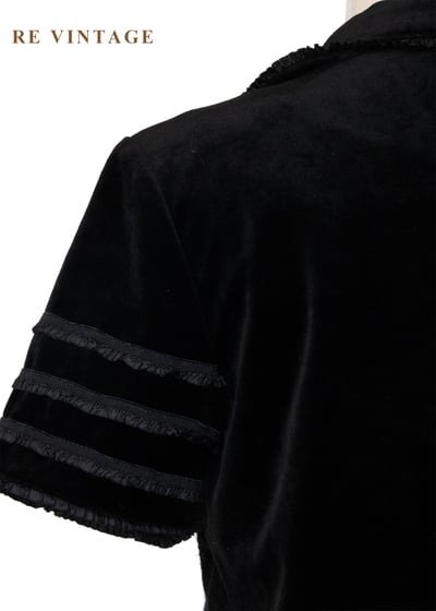 殘影美學丹寧與絨布結合上衣12