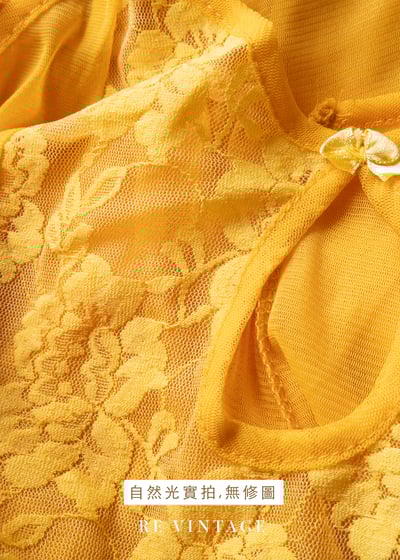 耀眼雙洞の橘黃蕾絲背心13