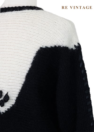 V型黑白序曲溫柔的夢針織毛衣10