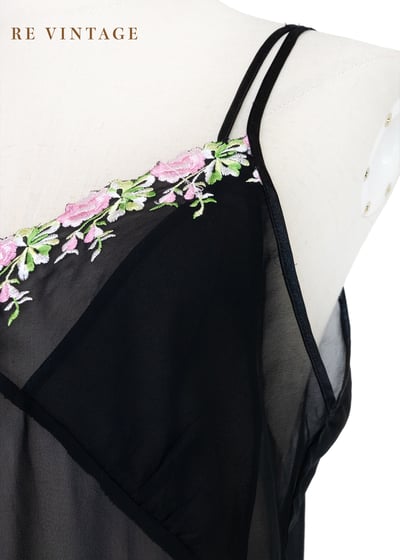 粉色玫瑰秘密黑紗細肩帶背心4